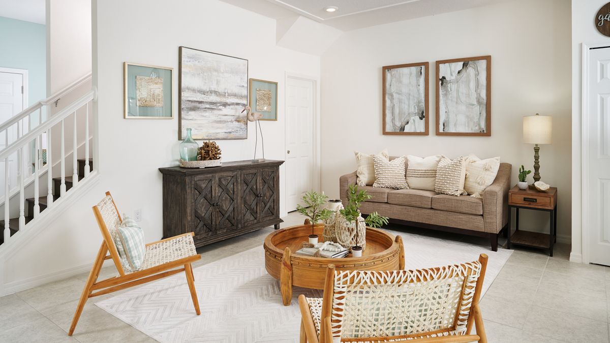 Washington Living Room. Saint Cloud, FL New Homes