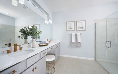 Margate II Primary Bath. New Homes in Zephyrhills, FL
