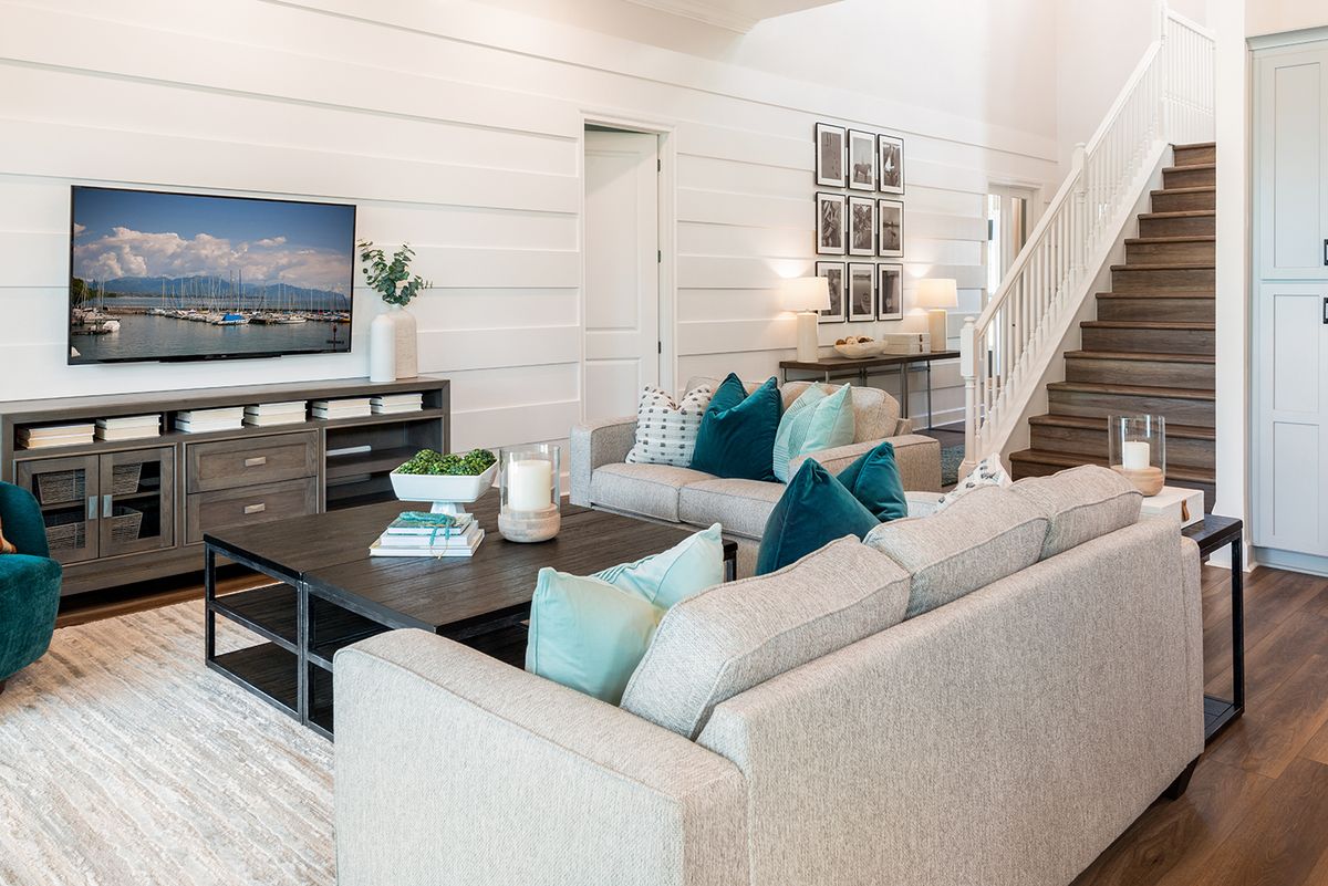 Sanibel Living Room. Zephyrhills, FL New Homes