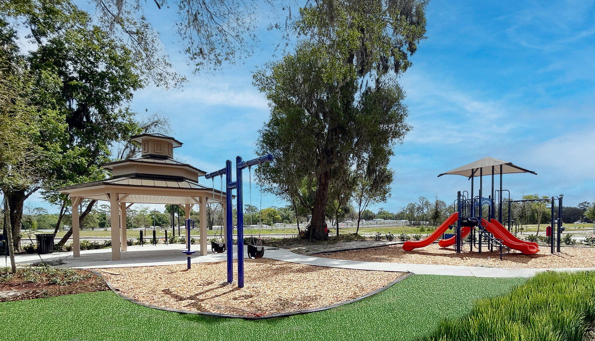 Tot Lot and Cabana. Liberty Station New Homes in Orange City, FL