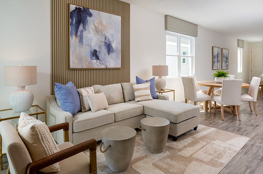 Prosper Family Room. Liberty Station New Homes in Orange City, FL