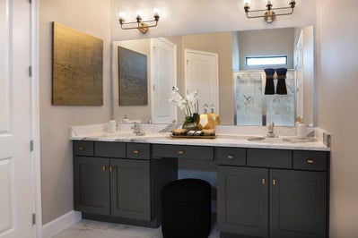 Primary Bathroom - Waterfall. New Homes in Kissimmee, FL