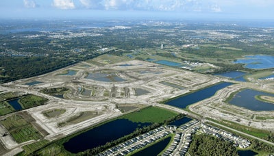 Sanctuary at Seaire Aerial. The Sanctuary at Seaire New Homes in Parrish, FL