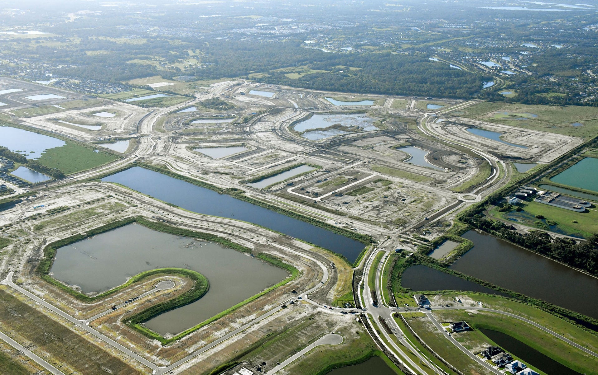 Sanctuary at Seaire Aerial. New Homes in Parrish, FL