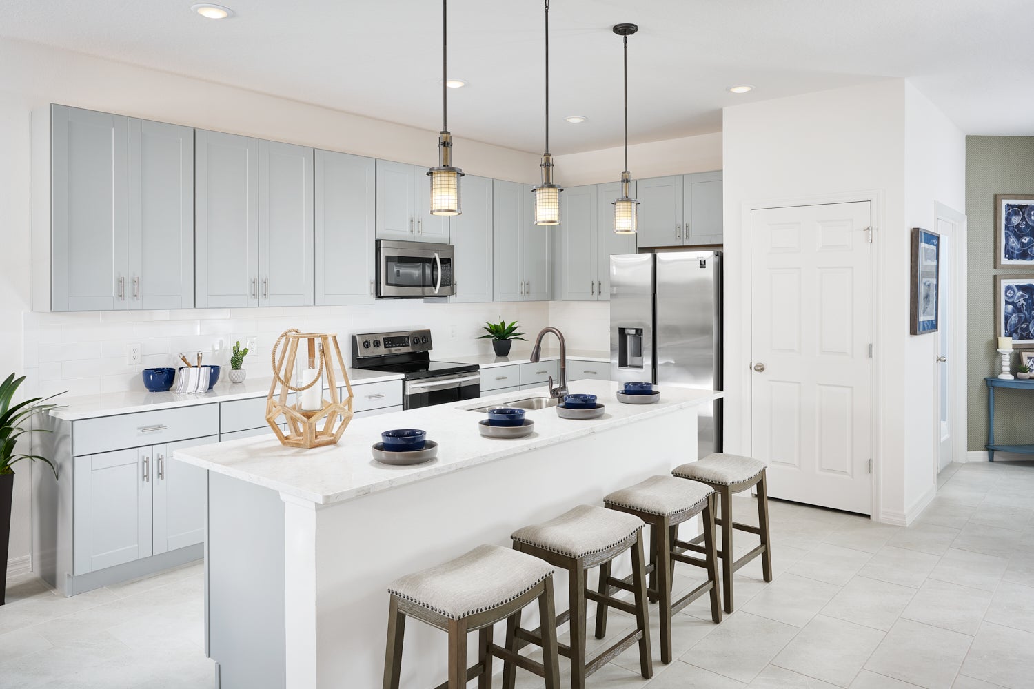 Kitchen. Leela Reserve Paired Villas New Homes in Tavares, FL
