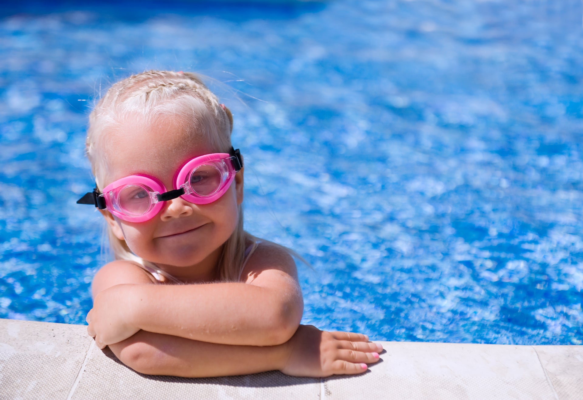 Swimming Pool Girl. Paradiso Grande Resort New Homes in Orlando, FL