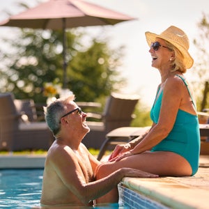 Senior Swimming Pool Lifestyle. The Sanctuary at Seaire New Homes in Parrish, FL