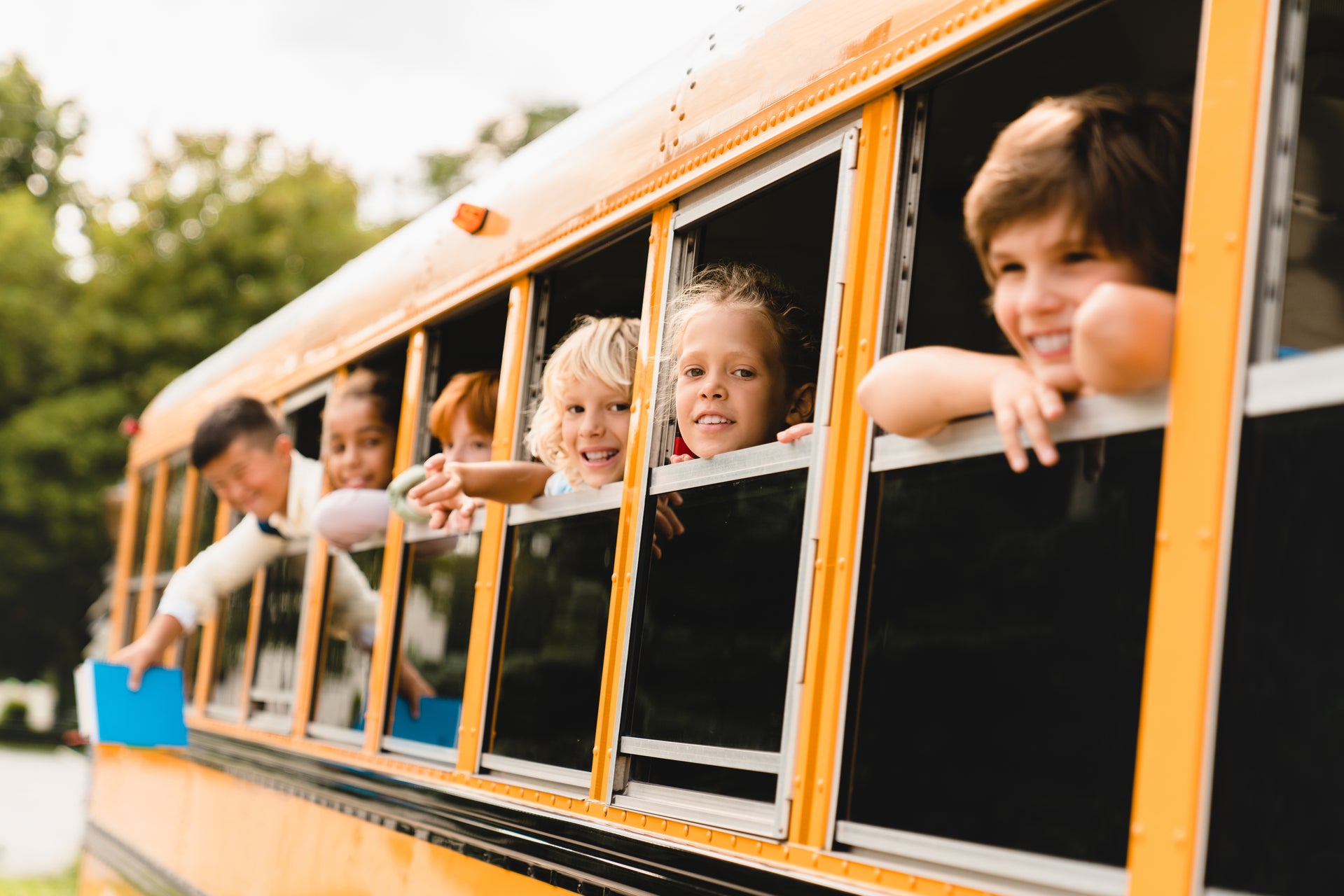 school bus kids. Brixton New Homes in Saint Cloud, FL