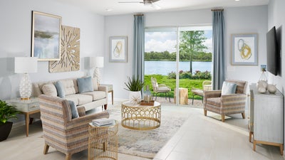 Margate II Living Room. Venice, FL New Homes