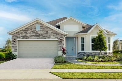 Hampton I Exterior. Highfield at Twisted Oaks New Homes in Wildwood, FL