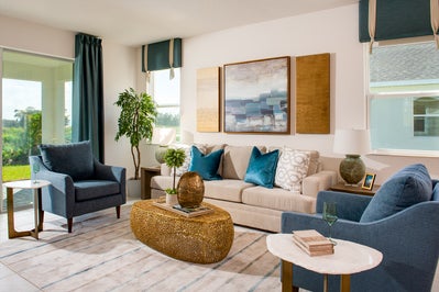 Hampton II Living Room. New Homes in Wildwood, FL