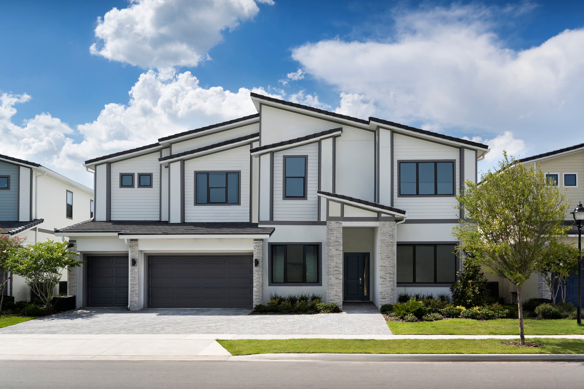 Waterfall Exterior. New Homes in Kissimmee, FL